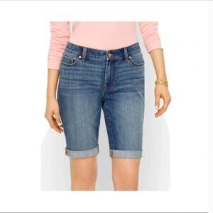 Talbots Flawless Girlfriend Short Blue Denim Sz 2 #27P